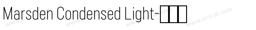 Marsden Condensed Light字体转换